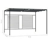 Gazebo with Retractable Roof 4x3x2.3 m Anthracite 180 g/m²