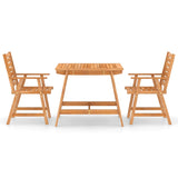 3 Piece Garden Dining Set Solid Acacia Wood