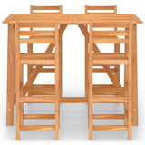 5 Piece Outdoor Bar Set Solid Acacia Wood