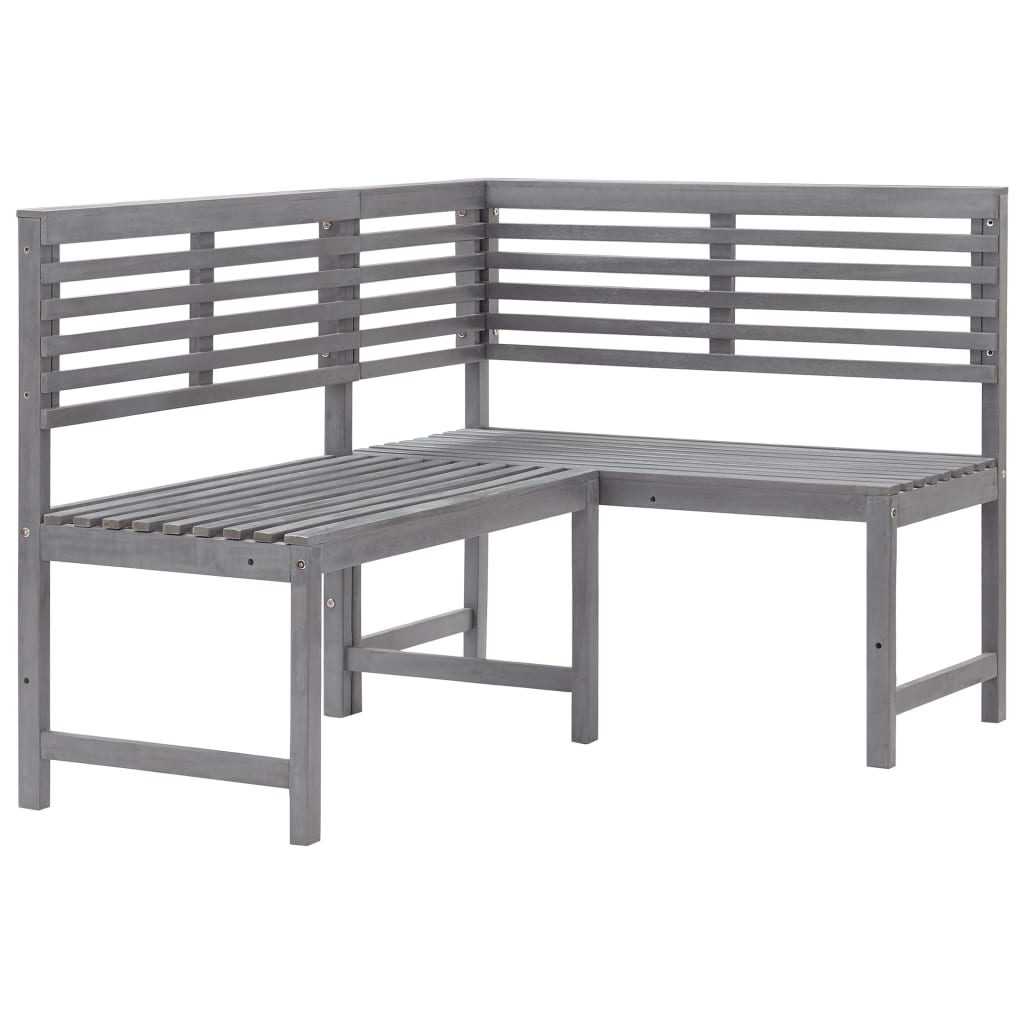 4 Piece Bistro Set Solid Acacia Wood Grey