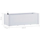 Garden Raised Bed with Self Watering System White 100x43x33 cm