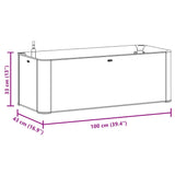 Garden Raised Bed with Self Watering System Mocha 100x43x33 cm