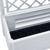Garden Planter with Trellis 100x43x142 cm PP White