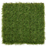 Artificial Grass Tiles 11 pcs Green 30x30 cm