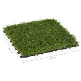 Artificial Grass Tiles 22 pcs Green 30x30 cm