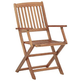 vidaXL Folding Outdoor Chairs 2 pcs Solid Acacia Wood