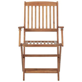 Folding Outdoor Chairs 2 pcs Solid Acacia Wood