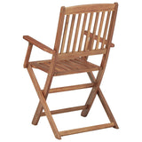 vidaXL Folding Outdoor Chairs 2 pcs Solid Acacia Wood