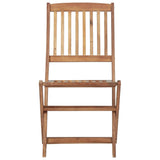 Folding Outdoor Chairs 4 pcs Solid Acacia Wood
