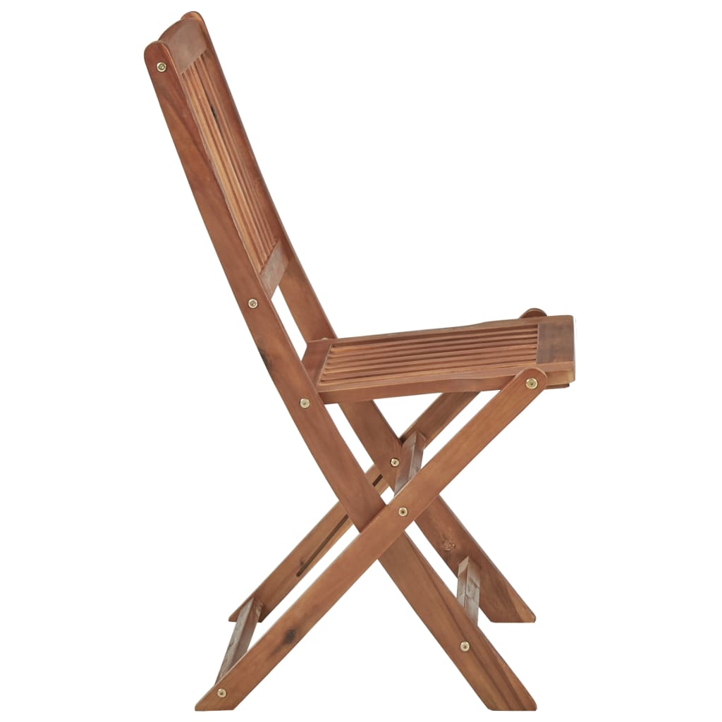 vidaXL Folding Outdoor Chairs 4 pcs Solid Acacia Wood