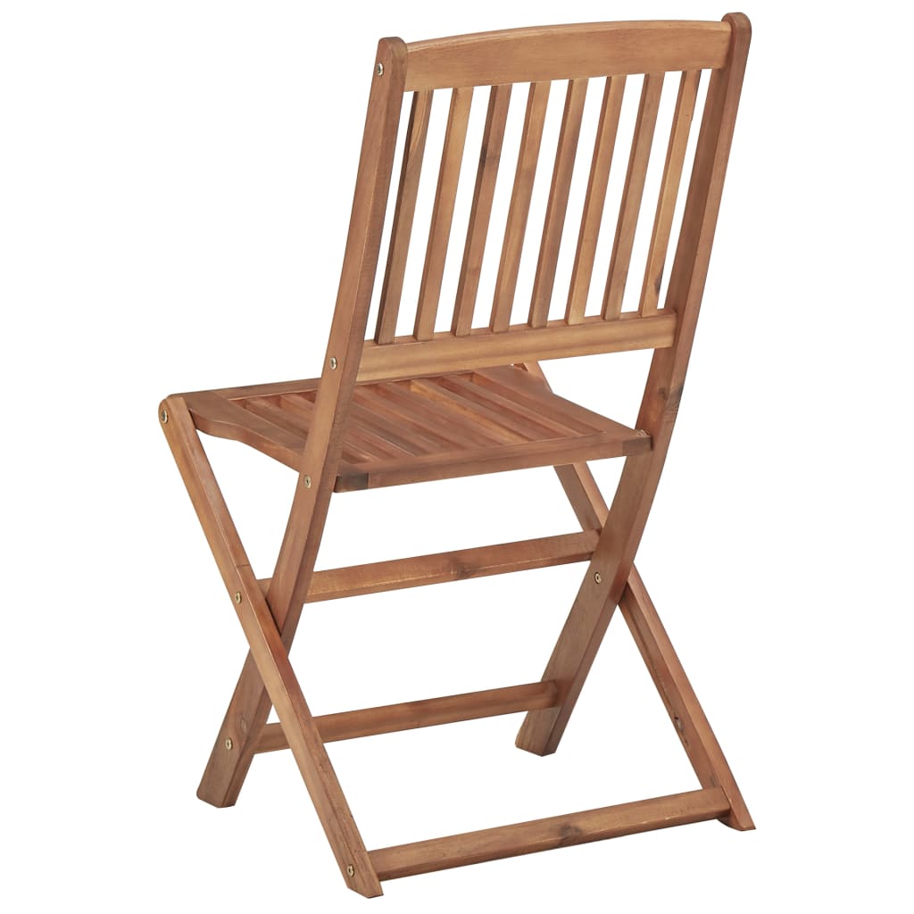 vidaXL Folding Outdoor Chairs 4 pcs Solid Acacia Wood