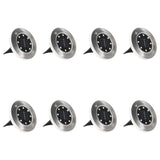 Solar Ground Lights 8 pcs LED Lights RGB Colour