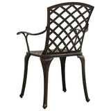 vidaXL Garden Chairs 2 pcs Cast Aluminium Bronze