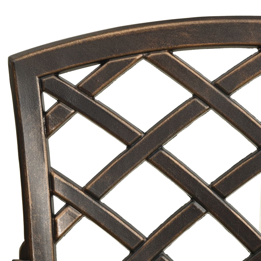 Garden Chairs 2 pcs Cast Aluminium Bronze