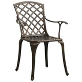 Garden Chairs 4 pcs Cast Aluminium Bronze