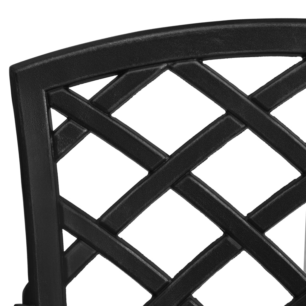 vidaXL Garden Chairs 2 pcs Cast Aluminium Black