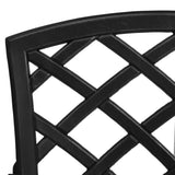 vidaXL Garden Chairs 2 pcs Cast Aluminium Black