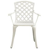 vidaXL Garden Chairs 2 pcs Cast Aluminium White