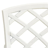 vidaXL Garden Chairs 4 pcs Cast Aluminium White