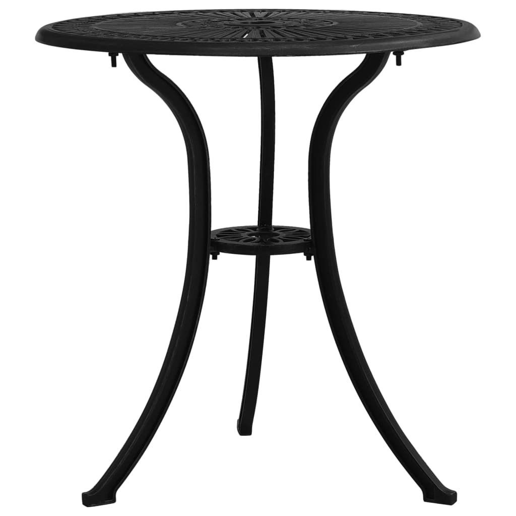 3 Piece Bistro Set Cast Aluminium Black