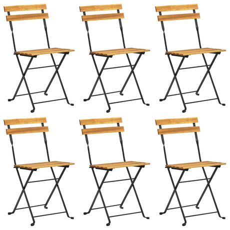 7 Piece Folding Outdoor Dining Set Solid Acacia Wood