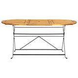 7 Piece Folding Outdoor Dining Set Solid Acacia Wood