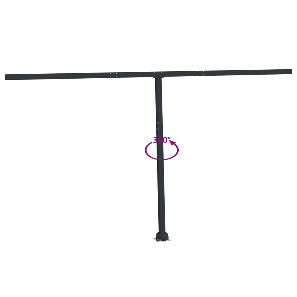 Awning Post Set Anthracite 450x245 cm Iron