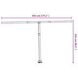 Awning Post Set Anthracite 450x245 cm Iron