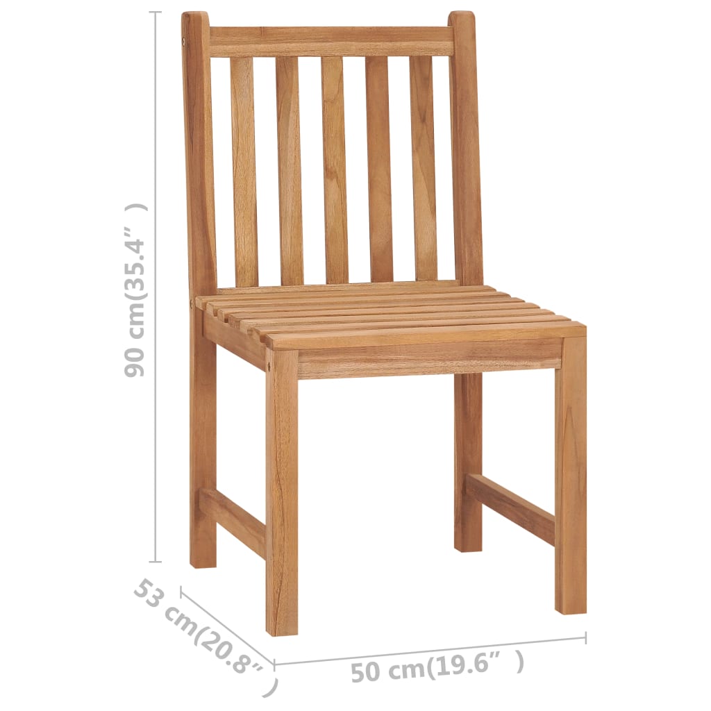 Garden Chairs 2 pcs Solid Teak Wood