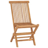 vidaXL Folding Garden Chairs 4 pcs Solid Teak Wood