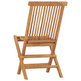 vidaXL Folding Garden Chairs 4 pcs Solid Teak Wood