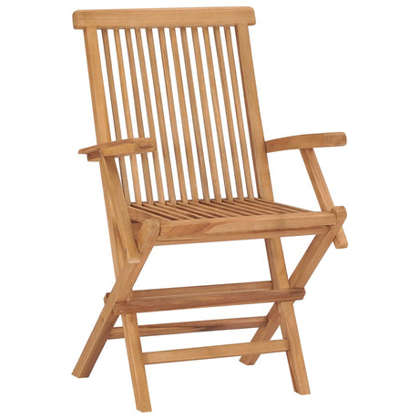 Folding Garden Chairs 2 pcs Solid Teak Wood