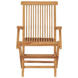 Folding Garden Chairs 2 pcs Solid Teak Wood