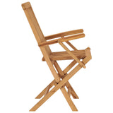 Folding Garden Chairs 2 pcs Solid Teak Wood