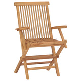 Folding Garden Chairs 3 pcs Solid Teak Wood