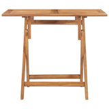 Folding Garden Dining Table 90x60x75 cm Solid Teak Wood