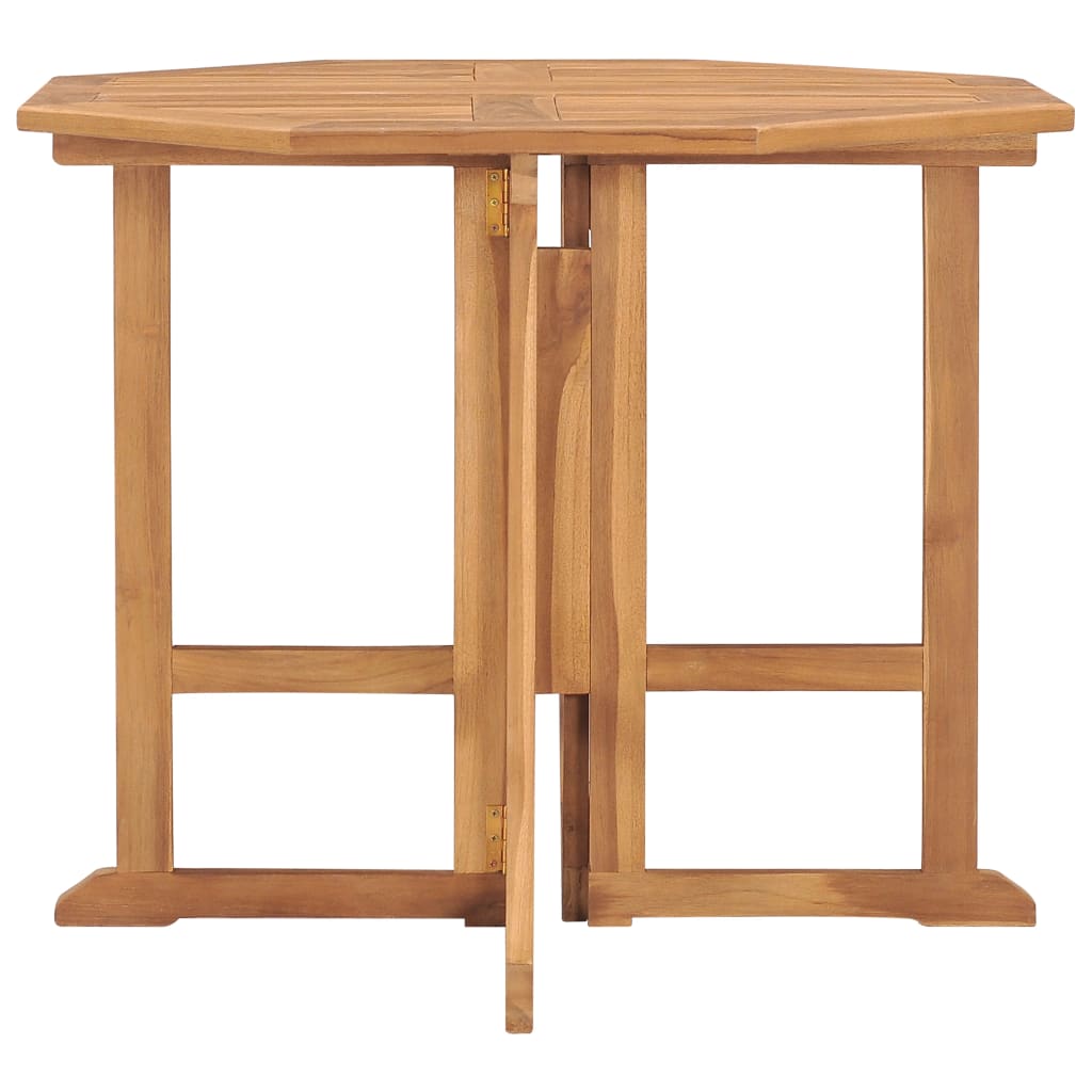 Folding Garden Dining Table 90x90x75 cm Solid Teak Wood