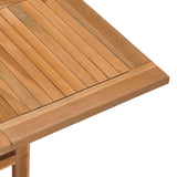 Folding Garden Dining Table 90x90x75 cm Solid Teak Wood