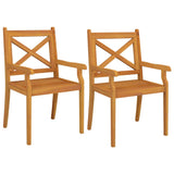 3 Piece Garden Dining Set Solid Wood Acacia