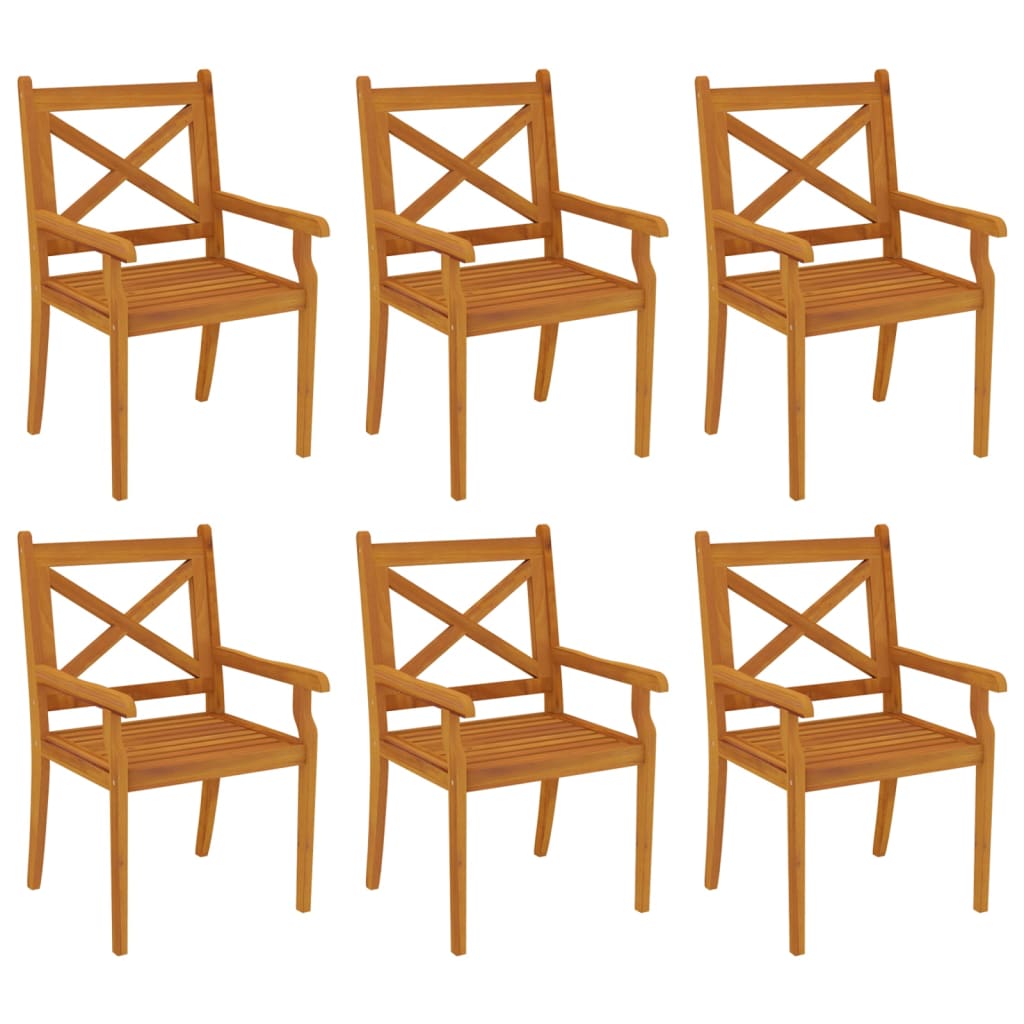 7 Piece Garden Dining Set Solid Wood Acacia