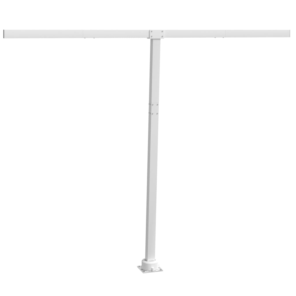 Awning Post Set White 300x245 cm Iron