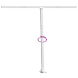 Awning Post Set White 300x245 cm Iron