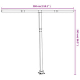 Awning Post Set White 300x245 cm Iron