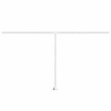 Awning Post Set White 450x245 cm Iron