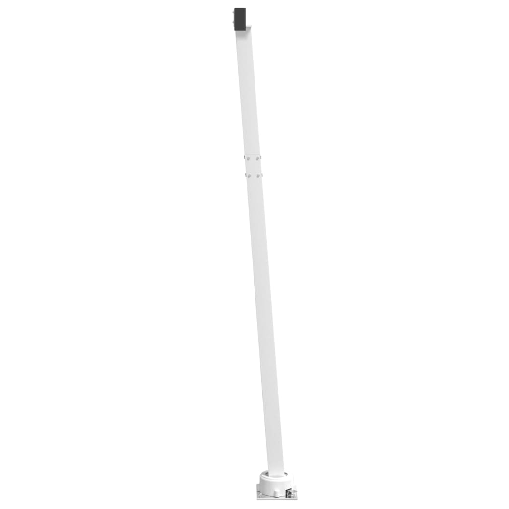 Awning Post Set White 450x245 cm Iron