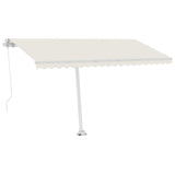 Awning Post Set White 450x245 cm Iron