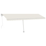 Awning Post Set White 600x245 cm Iron