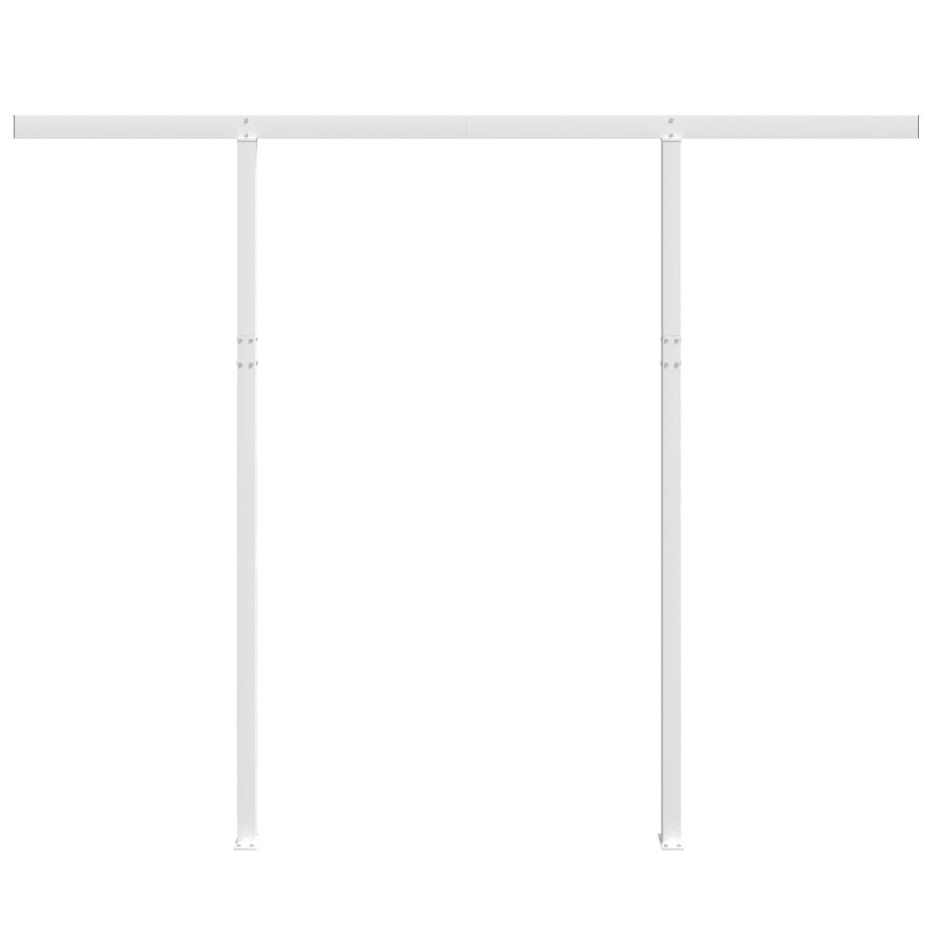 Awning Post Set White 300x245 cm Iron