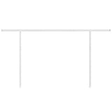 Awning Post Set White 450x245 cm Iron