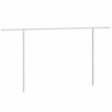 Awning Post Set White 450x245 cm Iron